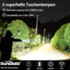 daphomeu Taschenlampe LED Aufladbar, 500000 Lumen Extrem Hell Taschenlampe Batteriebetrieben, Taktische Taschenlampe Zoombare