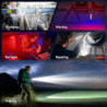 GEARLITE Mini Taschenlampe LED Aufladbar, 7 Modi Arbeitsleuchte mit Rotlicht & COB, Arbeitslampe mit Magnetsockel für Werksta