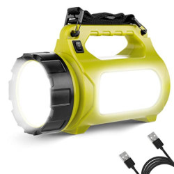 LE LED Handscheinwerfer, Taschenlampe Aufladbar CREE Akku Handlampe & Handstrahler mit Powerbank, 10W 1000 Lumen Campinglampe