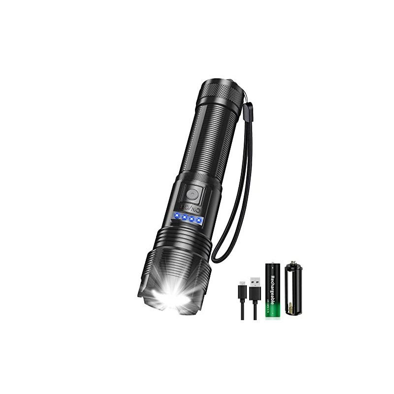 iToncs Taschenlampe LED Aufladbar, Hell Taschenlampe XHP50, Legierung Taktische Taschenlampe, Zoombar Flashlight, IPX67 Wasse iToncs Taschenlampe LED Aufladbar, Hell Taschenlampe XHP50, Legierung Taktische Taschenlampe, Zoombar Flashlight, IPX67 Wasse