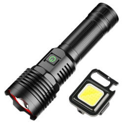 ASORT 【Extremweitschuss 3km led Taschenlampe 30000Lumen, Type-C Aufladbar Taktische Taschenlampen Extrem Hell, 5 Lichtmodi, W