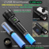 ASORT 【Extremweitschuss 3km led Taschenlampe 30000Lumen, Type-C Aufladbar Taktische Taschenlampen Extrem Hell, 5 Lichtmodi, W