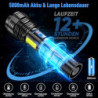 SIDARK Taschenlampe LED Aufladbar, 500000 Lumen LED Taschenlampe Extrem Hell mit Seitenlicht, Taschenlampen 9 Modi Taktische 
