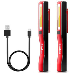 Linkax LED Arbeitsleuchte Werkstattlampe, Taschenlampe LED Aufladbar, Geschenke für Männer ihn, Notlicht COB Handlampe mit Ma