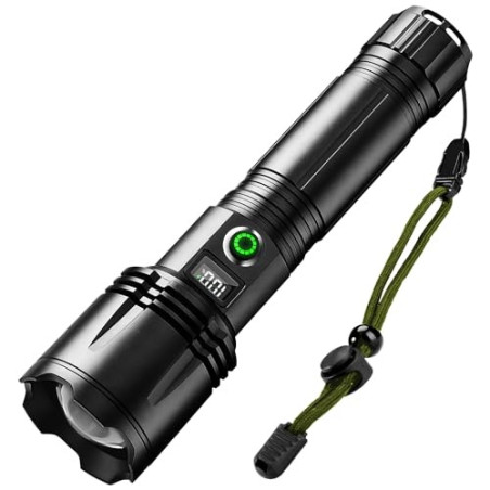 ASORT Taschenlampe LED Aufladbare 1000000 Lumen, große Batterie Mit 7200mAh AKKU, LED Taschenlampe Extrem Hell 9 Lichtmodi, s