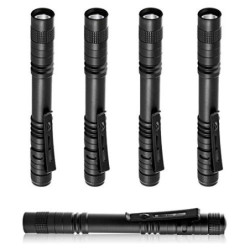 flintronic Taschenlampe LED Mini, 200 Lumens LED Pen Light Taschenlampe 5 Stk Stift Licht Wasserdicht Mini Fackel mit XPE-R3 