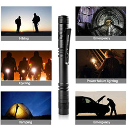 flintronic Taschenlampe LED Mini, 200 Lumens LED Pen Light Taschenlampe 5 Stk Stift Licht Wasserdicht Mini Fackel mit XPE-R3 