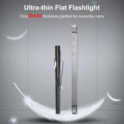 klarus E5 USB C Wiederaufladbare Klein Taschenlampe,COB-Arbeitsleuchte, 470 Lumen, flache Mini Taschenlampe mit Magnetfuß und