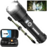 AOMEES Led Taschenlampe Aufladbar, 200000 Lumen Led Taschenlampe Extrem Hell mit LED Anzeige & 5000 mAh Akku, IPX4 Wasserdich