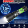 AOMEES Led Taschenlampe Aufladbar, 200000 Lumen Led Taschenlampe Extrem Hell mit LED Anzeige & 5000 mAh Akku, IPX4 Wasserdich
