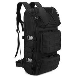 VINBAGGE Wanderrucksack Rucksack Militär Herren Damen Wasserdicht Taktischer Rucksäcke 30L Schwarz Backpack Trekkingrucksack 