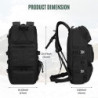 VINBAGGE Wanderrucksack Rucksack Militär Herren Damen Wasserdicht Taktischer Rucksäcke 30L Schwarz Backpack Trekkingrucksack 