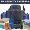 jianyana Wanderrucksack 50L Trekkingrucksack Regenhülle Reiserucksack Wasserdichter Campingrucksack für Wandern Camping Bergs