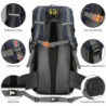 jianyana Wanderrucksack 50L Trekkingrucksack Regenhülle Reiserucksack Wasserdichter Campingrucksack für Wandern Camping Bergs