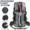 jianyana Wanderrucksack 50L Trekkingrucksack Regenhülle Reiserucksack Wasserdichter Campingrucksack für Wandern Camping Bergs