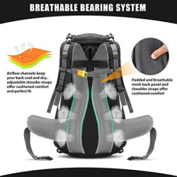 Lixada Trekkingrucksack Wanderrucksack Reiserucksack Rucksack 50L/60L Wasserabweisend mit Regen Abdeckung