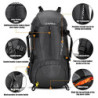 Lixada Trekkingrucksack Wanderrucksack Reiserucksack Rucksack 50L/60L Wasserabweisend mit Regen Abdeckung