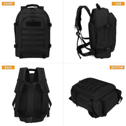 HUNTVP Taktischer Rucksack 50L Rucksack Erweiterbar MOLLE Wanderrucksack 50L Trekkingrucksack Herren Militär Rucksack Wasserd