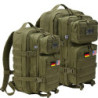 BWuM US Assault Pack Cooper Rucksack + Patch & Flaggen, Größe:Large  50L , Farbe:Oliv