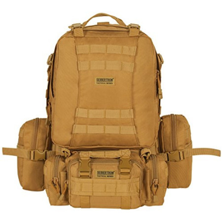 Seibertron Wasserdichter Rucksack Wanderrucksack 50L Fassungsvermögen Aus 900D Strapazierfähigem Materialien für Trekking Wan