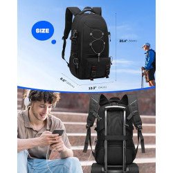 Besttravel Reiserucksack, 45 l, wasserdicht, große Kapazität, für Laptop 43,9 cm  17,3 Zoll , Trekking, Herren, Damen, für Sp