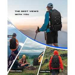 Besttravel Reiserucksack, 45 l, wasserdicht, große Kapazität, für Laptop 43,9 cm  17,3 Zoll , Trekking, Herren, Damen, für Sp