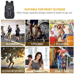 Loocower 45L Leichte Packable Reiserucksack Wanderrucksack, Multifunktionale Tagesrucksack, Faltbare Camping Trekking Rucksäc