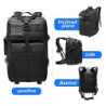 HYCOPROT 40L Militär Taktischer Rucksack Large Army 3 Day Assault Molle Tagesrucksack für Outdoor Angeln Jagd Camping Wandern