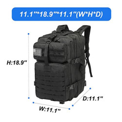 HYCOPROT 40L Militär Taktischer Rucksack Large Army 3 Day Assault Molle Tagesrucksack für Outdoor Angeln Jagd Camping Wandern
