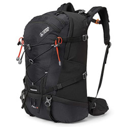 Terra Peak Wanderrucksack 40L Damen Herren Flex 40 Erwachsene schwarz groß - Trekking, ergonomisch - Outdoor Daypack wasserdi