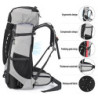 HOMIEE Wanderrucksack 60L, Trekkingrucksack Herren Damen Camping Trekking Rucksack Reiserucksack Wanderrucksack Wasserdicht G