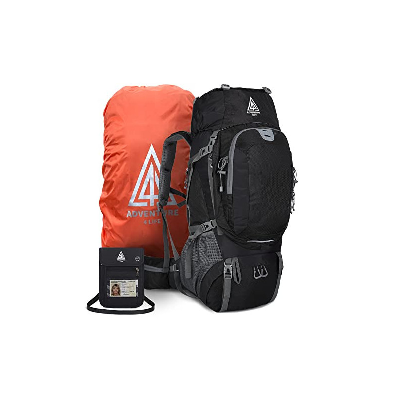 Adventure 4 Life® Trekkingrucksack: ultraleichter Frontlader - 60l Wanderrucksack - viel Stauraum für Backpacker - Damen+Herr