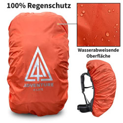 Adventure 4 Life® Trekkingrucksack: ultraleichter Frontlader - 60l Wanderrucksack - viel Stauraum für Backpacker - Damen+Herr