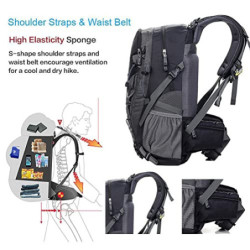 Wanderrucksack 40L Rucksack Herren Trekkingrucksack Outdoor Sportrucksack Damen Rucksack für Camping Reisen