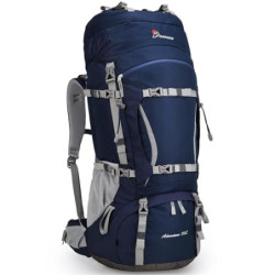MOUNTAINTOP 70L Trekkingrucksack Innenrahmen Rucksack Wanderrucksack Herren Damen Backpacking Rucksack mit Regenhülle Camping