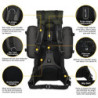Mardingtop 65+10L Rucksack Taktischer Rucksack Wanderrucksack Trekkingrucksack YKK Zipper mit der großen Kapazität