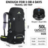 N NEVO RHINO Innenrahmen Wanderrucksack 50/60/65/70/80L, Bergsteigen, Camping, Tagesrucksack, wasserdichter Regenschutz