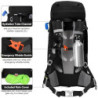 N NEVO RHINO Innenrahmen Wanderrucksack 50/60/65/70/80L, Bergsteigen, Camping, Tagesrucksack, wasserdichter Regenschutz