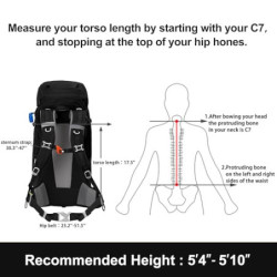 N NEVO RHINO Innenrahmen Wanderrucksack 50/60/65/70/80L, Bergsteigen, Camping, Tagesrucksack, wasserdichter Regenschutz