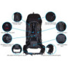Tashev Outdoors Kentaurus Trekkingrucksack Wanderrucksack Damen Herren Backpacker Rucksack groß 60l Plus 10l  Hergestellt in 
