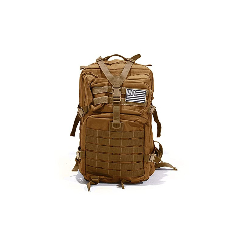 Bug Out Bag Rucksack, 50 l, taktischer Rucksack, ideal für Survival-Essentials  hellbraun 