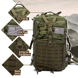 Bug Out Bag Rucksack, 50 l, taktischer Rucksack, ideal für Survival-Essentials  hellbraun 