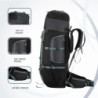TRAWOC 80L Reiserucksack für Outdoor Sport Camp Wandern Trekking Tasche Camping Rucksack HK007  Grau 