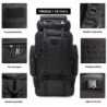 WintMing 70L Großer Camping Wandern Rucksack Taktischer Militär Molle Rucksack für Trekking Reisen Oxford Wasserdicht Bergste