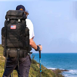 WintMing 70L Großer Camping Wandern Rucksack Taktischer Militär Molle Rucksack für Trekking Reisen Oxford Wasserdicht Bergste