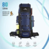 TRAWOC Trailmaster 80L Rucksack für Damen und Herren, groß, wasserabweisend, Trekking, Wandern, Reiserucksack, 3 Jahre Garant