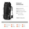 MOUNTAINTOP Trekkingrucksack 80L Wanderrucksack Herren Damen Reiserucksack Großer Rucksack mit Regenschutz für Outdoor Reisen
