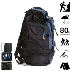 Vologle Wanderrucksack 80L, Hohe Kapazität Reiserucksack - Multifunktionale Tagesrucksack, Trekking Bergsteigen Camping Rucks