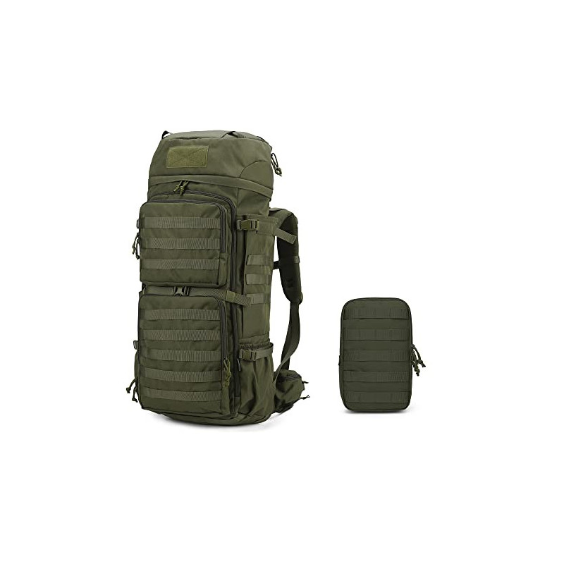 Mardingtop 75L Taktischer Rucksack Trekkingrucksack mit Regenhülle，Zubehör Pouch Wanderrucksack Großen Kapazität Backpack Out