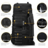 Mardingtop 75L Taktischer Rucksack Trekkingrucksack mit Regenhülle，MOLLE-system Wanderrucksack Großen Kapazität Backpack Outd